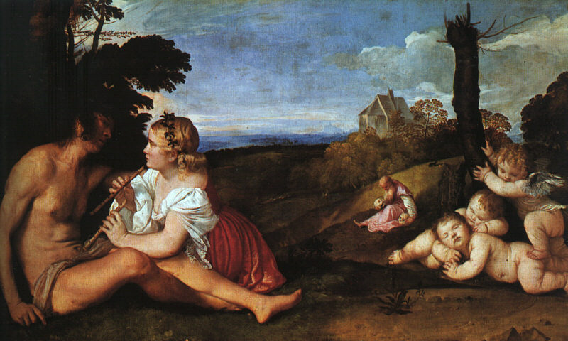 TIZIANO Vecellio The Three Ages of Man aer